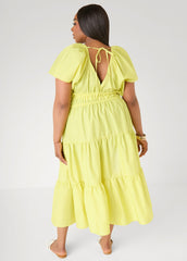 Tie Back A Line Maxi Dress