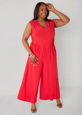 Tall Tie Back Wide Leg Jumpsuit