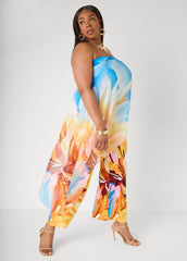 Layered Floral Print Jumpsuit