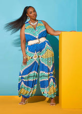 Printed Balloon Leg Jumpsuit