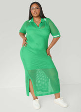 Open Knit Maxi Dress