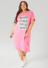 Blessed Graphic T Shirt Dress