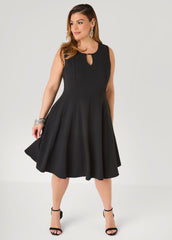 Textured Knit A Line Dress