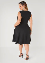 Textured Knit A Line Dress