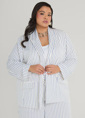 Pinstriped Blazer