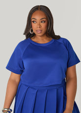 Athletic Knit Cropped Tee