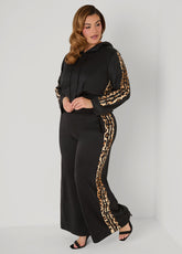 Animal Striped Wide Leg Pants