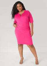 Zip Detailed French Terry Skirt