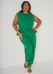 Drawstring Mid Rise Joggers