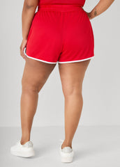 Graphic Print Mesh Shorts