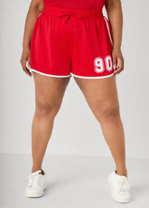 Graphic Print Mesh Shorts