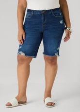 Distressed Denim Shorts