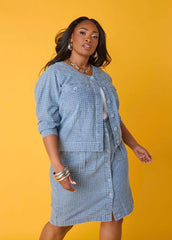 Textured Denim Jacket