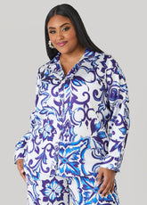 Floral Print Satin Shirt
