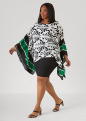 Printed Drama Sleeve Tunic