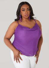 Cowl Neck Crepe Cami