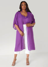 Open Front Crepe Kimono
