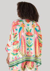 Parrot Print Satin Shirt