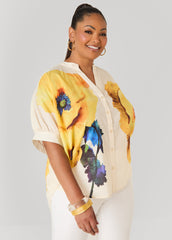 Floral Print Cotton Shirt