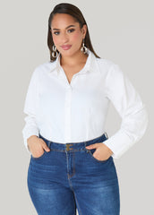 Tall Cotton Blend Collared Shirt
