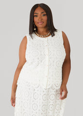 Crochet Button Front Top