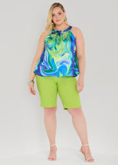 Tie Dyed Satin Top