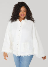 Bell Sleeved Denim Poncho