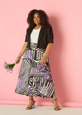 Geo Print Scuba Maxi Skirt