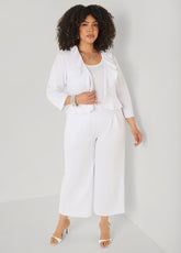 Pleated Wide Leg Capris