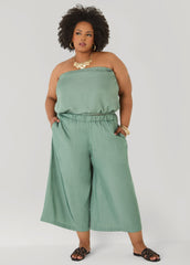 Sage Green Wide Leg Culottes