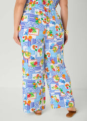 Printed Pull On Pants