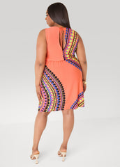 Dotted Cinch Waist Tunic