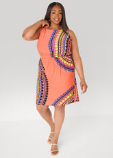 Dotted Cinch Waist Tunic