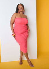 Textured Asymmetric Tube Top