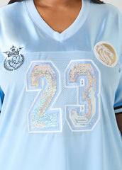 Sequin 23 Mesh Paneled Jersey