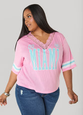Miami Lace Trimmed Jersey