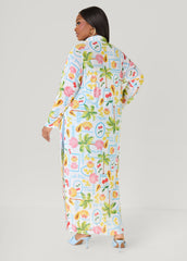Summer Print Mesh Duster