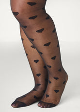 Hearts Footed Tights