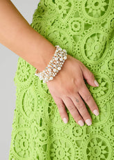 Crystal And Faux Pearl Bracelet