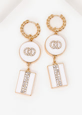 Crystal Rings Drop Earrings