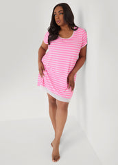 Ellen Tracy Striped Sleepshirt