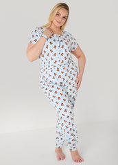 Moon To Noon Bear Print Jumpsuit Set