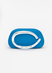 Sculptural Faux Leather Clutch