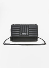 Quilted Faux Leather Flap Bag