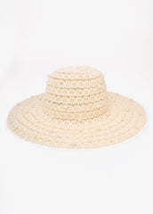 Faux Pearl Crochet Hat