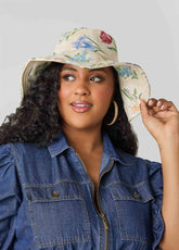Floral Jacquard Bucket Hat