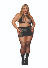 Dreamgirl Bralette And Garter Skirt Set