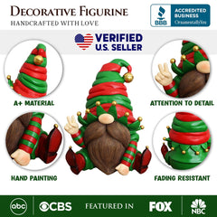 Cheerful Elf Gnome Figurine