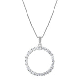 0.33 Carat Lab Grown Diamond Circle Of Life Pendant Necklace in Sterling Silver
