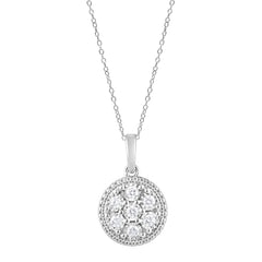 0.25 Carat Lab Grown Diamond Cluster Pendant Necklace